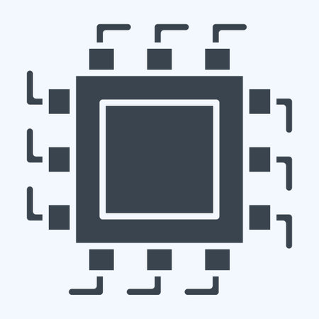 Icon Chip. related to Social Network symbol. glyph style. simple design illustrationのイラスト素材