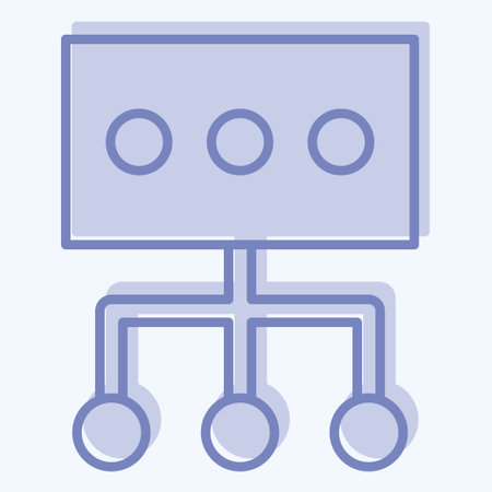 Icon Data. related to Social Network symbol. - two tone style. simple design illustrationのイラスト素材