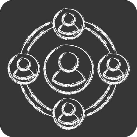 Icon Social. related to Social Network symbol. chalk Style. simple design illustrationのイラスト素材