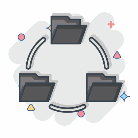 Icon Transfer 2. related to Social Network symbol. comic style. simple design illustrationのイラスト素材