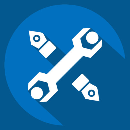 Icon Web. related to Social Network symbol. long shadow style. simple design illustrationのイラスト素材