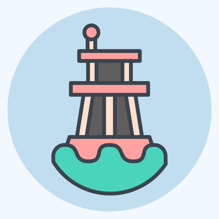 Icon Water Buoy. related to Diving symbol. color mate style. simple design illustrationのイラスト素材