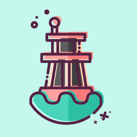 Icon Water Buoy. related to Diving symbol. MBE style. simple design illustrationのイラスト素材