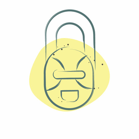 Icon African Mask. related to South Africa symbol. Color Spot Style. simple design illustration
