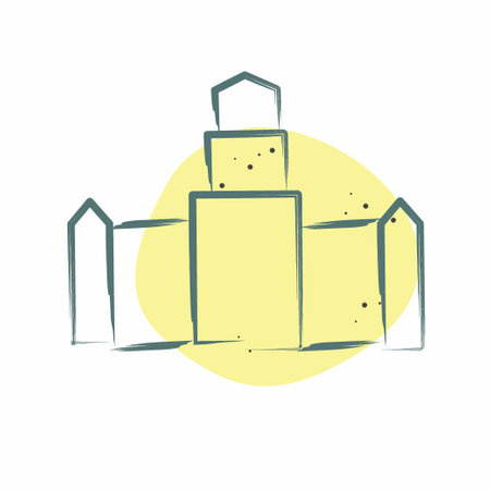 Icon Cape Town. related to South Africa symbol. Color Spot Style. simple design illustrationのイラスト素材