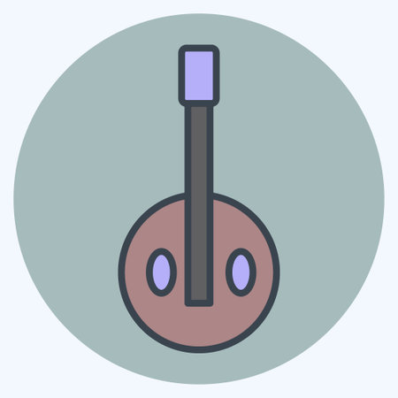 Icon Kora. related to South Africa symbol. color mate style. simple design illustrationのイラスト素材
