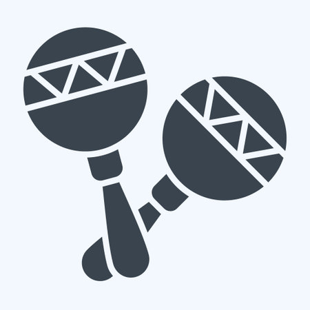 Icon Mracas. related to South Africa symbol. glyph style. simple design illustrationのイラスト素材