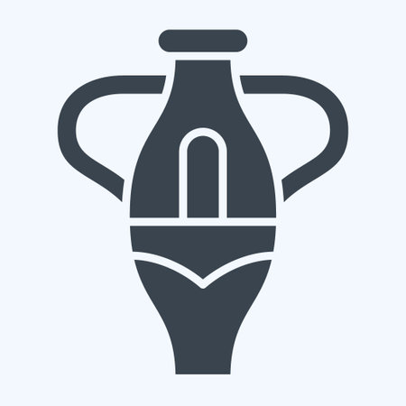 Icon Vase. related to South Africa symbol. glyph style. simple design illustrationのイラスト素材