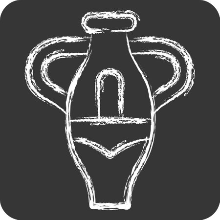 Icon Vase. related to South Africa symbol. chalk Style. simple design illustrationのイラスト素材