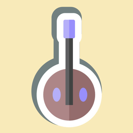 Sticker Kora. related to South Africa symbol. simple design illustrationのイラスト素材