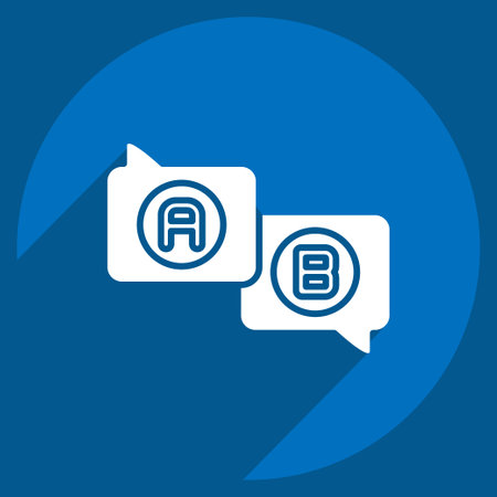 Icon Question And Answer. related to Learning symbol. long shadow style. simple design illustrationのイラスト素材