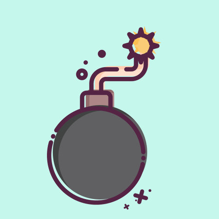 Icon Bomb. related to Military And Army symbol. MBE style. simple design illustrationのイラスト素材