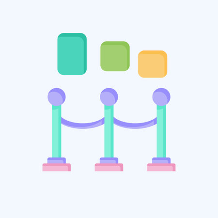 Icon Museum. related to Entertainment symbol. flat style. simple design illustrationのイラスト素材