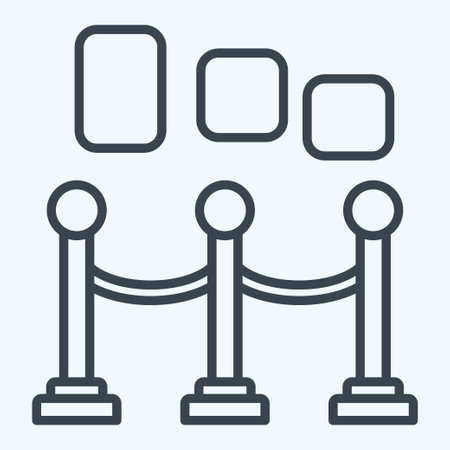 Icon Museum. related to Entertainment symbol. line style. simple design illustrationのイラスト素材