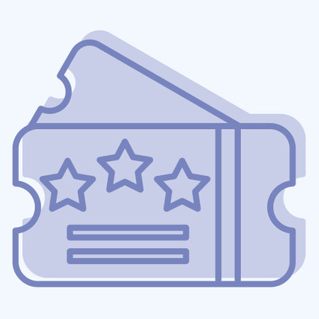 Icon Ticket. related to Entertainment symbol. two tone style. simple design illustrationのイラスト素材
