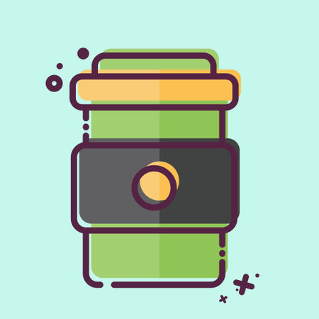 Icon Coffee Cup. related to Skating symbol. MBE style. simple design illustrationのイラスト素材