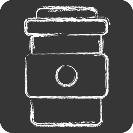 Icon Coffee Cup. related to Skating symbol. chalk Style. simple design illustrationのイラスト素材