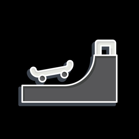 Icon Ramp 2. related to Skating symbol. glossy style. simple design illustrationのイラスト素材
