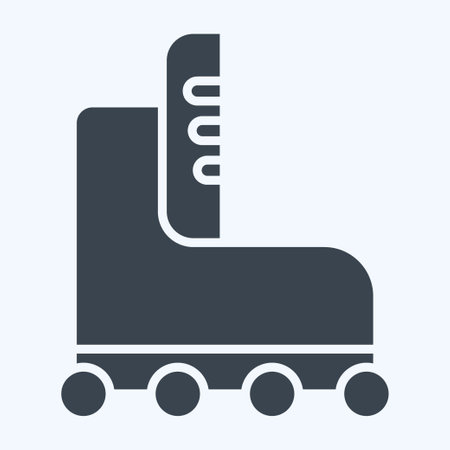 Icon Roller Skate. related to Skating symbol. glyph style. simple design illustrationのイラスト素材