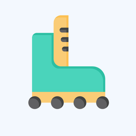 Icon Roller Skate. related to Skating symbol. flat style. simple design illustrationのイラスト素材