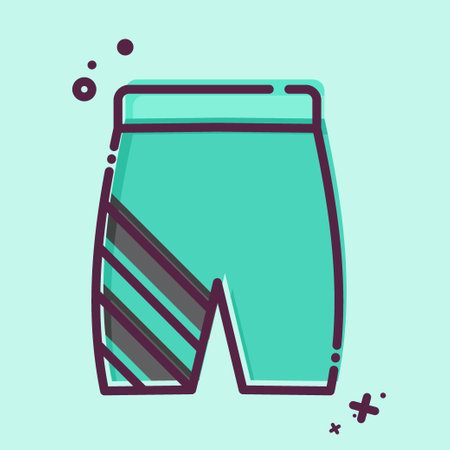 Icon Short. related to Skating symbol. MBE style. simple design illustrationのイラスト素材