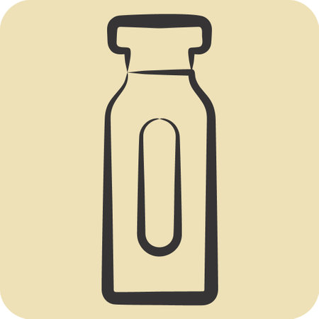 Icon Sport Bottle. related to Skating symbol. hand drawn style. simple design illustrationのイラスト素材