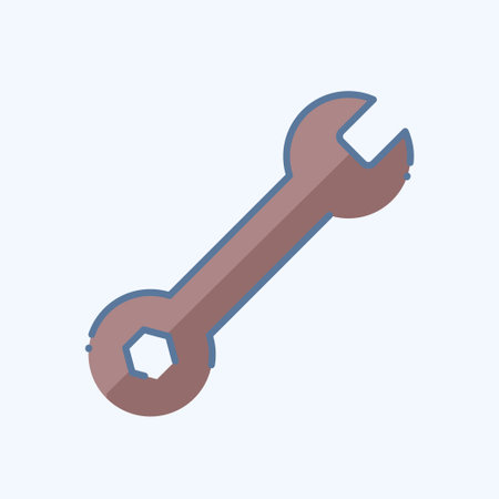 Icon Wrench. related to Skating symbol. doodle style. simple design illustrationのイラスト素材