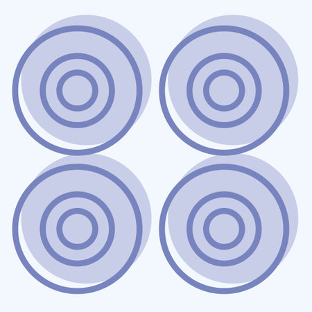 Icon Wheels. related to Skating symbol. two tone style. simple design illustrationのイラスト素材