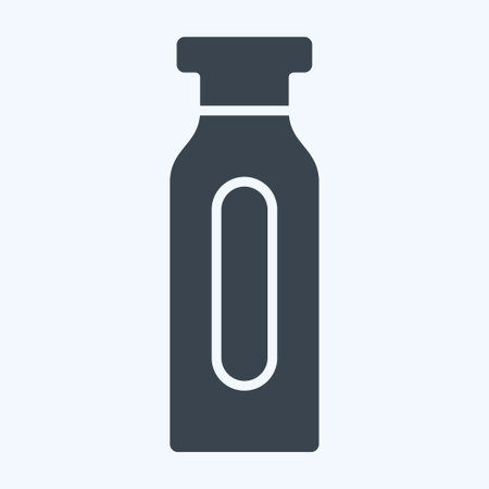 Icon Sport Bottle. related to Skating symbol. glyph style. simple design illustrationのイラスト素材