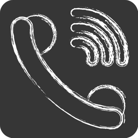 Icon Calling. related to Remote Working symbol. chalk Style. simple design illustrationのイラスト素材
