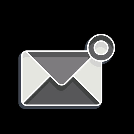 Icon Notification. related to Remote Working symbol. glossy style. simple design illustrationのイラスト素材