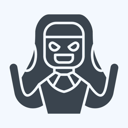 Icon Nun. related to Halloween symbol. glyph style. simple design illustrationのイラスト素材