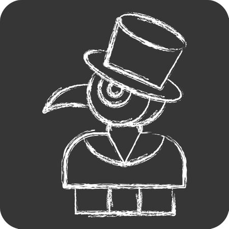 Icon Plague. related to Halloween symbol. chalk Style. simple design illustrationのイラスト素材