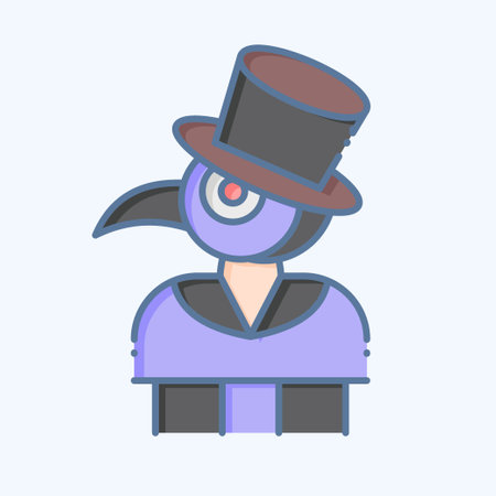 Icon Plague. related to Halloween symbol. doodle style. simple design illustrationのイラスト素材