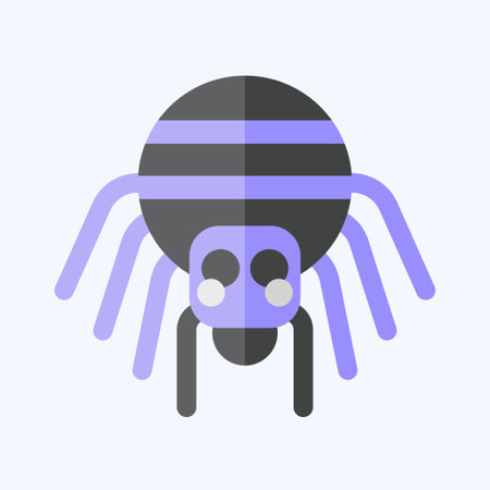 Icon Spider. related to Halloween symbol. flat style. simple design illustrationのイラスト素材