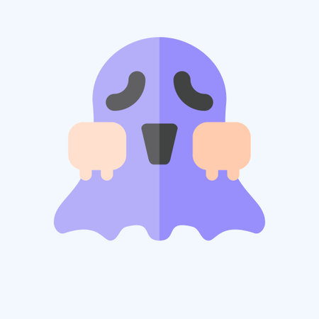 Icon Spirit. related to Halloween symbol. flat style. simple design illustrationのイラスト素材