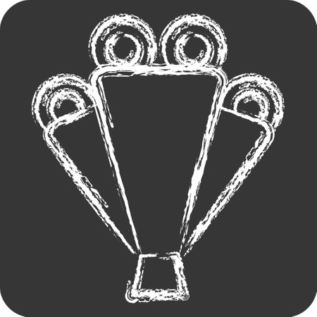 Icon Flower Bouquet. related to Woman Day symbol. chalk Style. simple design illustrationのイラスト素材