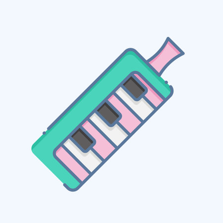 Icon Electric keyboard. related to Parade symbol. doodle style. simple design illustrationのイラスト素材