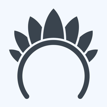 Icon Hairband. related to Parade symbol. glyph style. simple design illustrationのイラスト素材