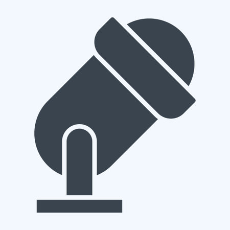 Icon Spotlight. related to Parade symbol. glyph style. simple design illustrationのイラスト素材