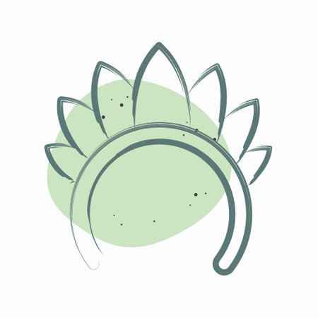 Icon Hairband. related to Parade symbol. Color Spot Style. simple design illustrationのイラスト素材