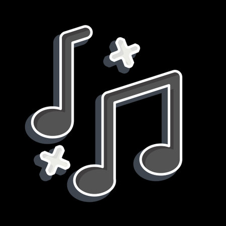 Icon Musical Notes. related to Parade symbol. glossy style. simple design illustrationのイラスト素材