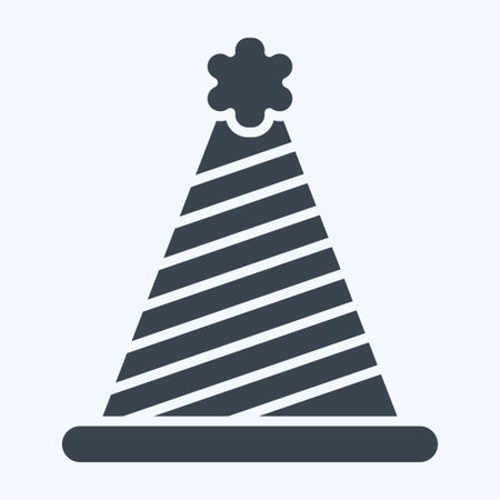 Icon Party Hat. related to Parade symbol. glyph style. simple design illustrationのイラスト素材