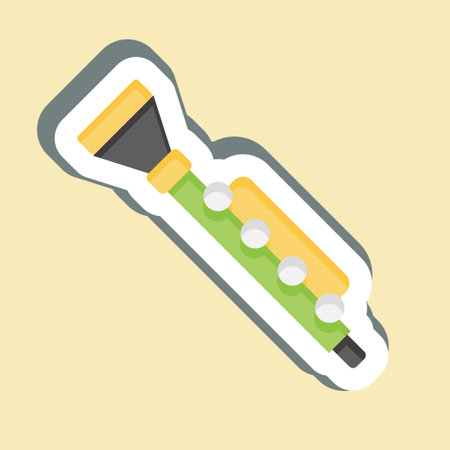 Sticker Clarnet. related to Parade symbol. simple design illustrationのイラスト素材