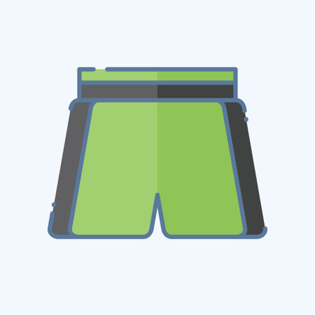 Icon Football Trousers. related to Football symbol. doodle style. simple design illustrationのイラスト素材