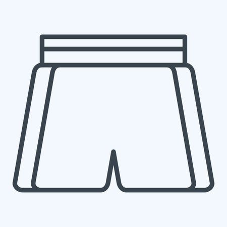 Icon Football Trousers. related to Football symbol. line style. simple design illustrationのイラスト素材