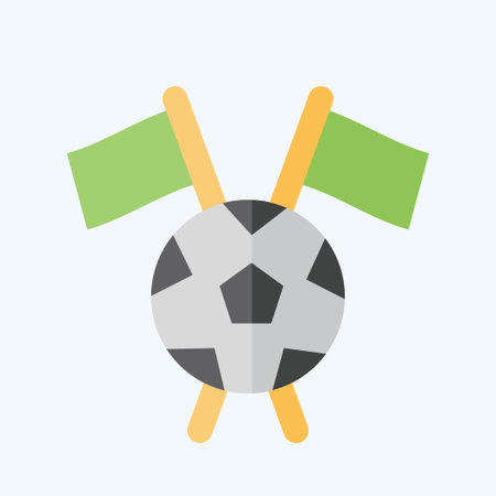 Icon Flag. related to Football symbol. flat style. simple design illustrationのイラスト素材