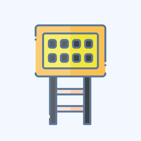 Icon Light. related to Football symbol. doodle style. simple design illustrationのイラスト素材