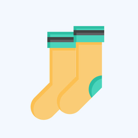 Icon Sock. related to Football symbol. flat style. simple design illustrationのイラスト素材