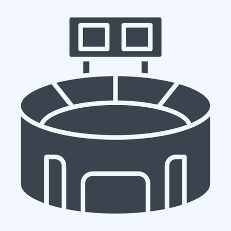 Icon Stadium. related to Football symbol. glyph style. simple design illustrationのイラスト素材